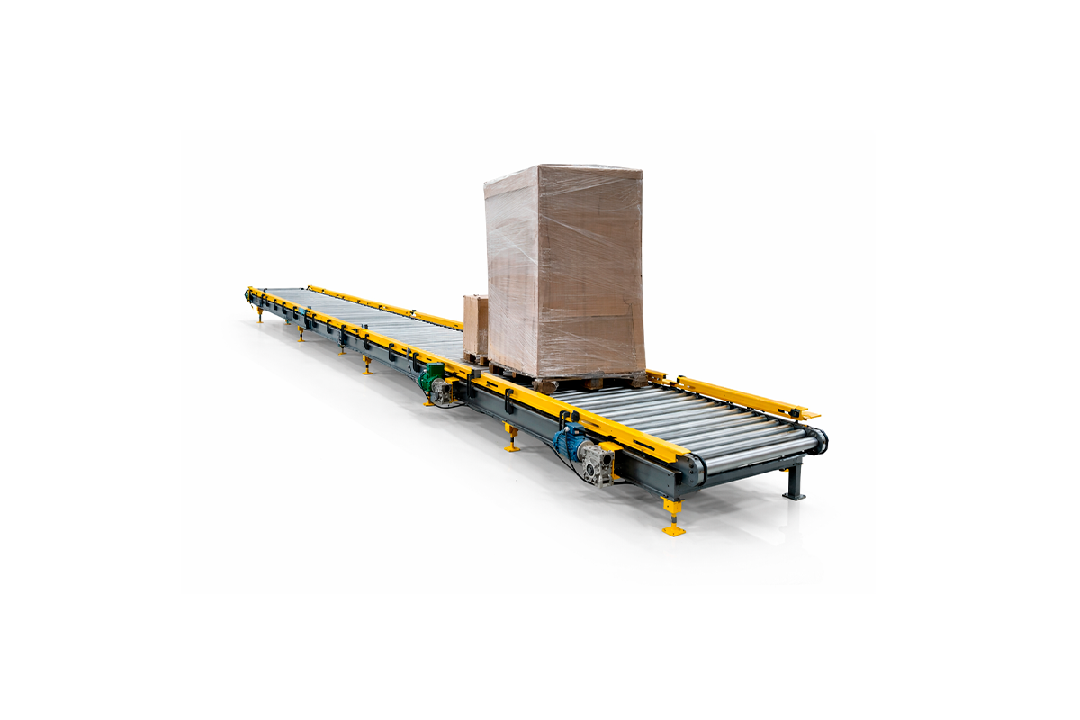 Esteira Transportadora de Roletes Tracionados para Pallets